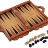 NOVICA Artisan Handmade Wood Backgammon Set Brown Indonesia Chess Sets Games [open 1.6in H x 18in W x 20in D Closed 10.25in H x 18in W x 3.2in D Pieces 0.7in H x 0.7in W x 0.7in D Handles 2.8in H x 6]