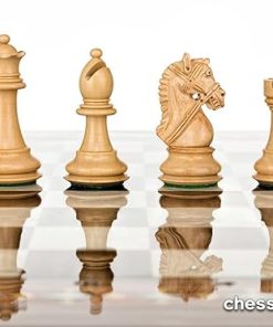 Luxury Black Weighted Wooden Chess Pieces Set with Extra Queens in Box 2