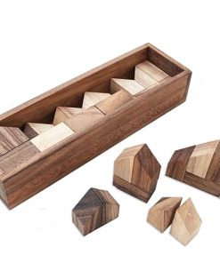 NOVICA Artisan Handmade Wood Game Raintree City Builder from Thailand 37 Piece Brown Chess Sets Games Other [Box 1.9in H x 10in W x 3in D Pieces 37 1.6in H x 0.8in W x 0.8in D] ‘ Home Town’ 37