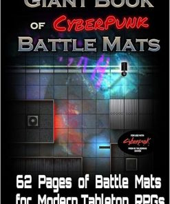 Giant Book of Cyberpunk Battle Mats Red Edition for Gaming Fun