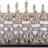 Handmade Mythologic Pegasus Antique Copper Chess Set with Wooden Board 4