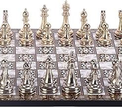 Handmade Classic Chess Set for Adults with Mosaic Wooden Board 2.96 in