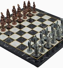 Metal Chess Sets for Adults Ottoman vs Byzantine Empire Copper Figures