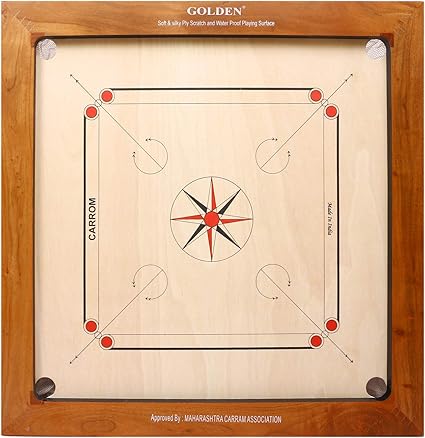 KD Golden Vintage Carrom Board Game Champion Bulldog Jumbo AICF Approved KD Golden Vintage Carrom Board Game Champion Bulldog Jumbo AICF Approved