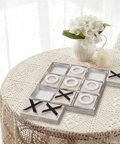 Large Wooden Tic Tac Toe Game for Family Fun, Rustic Decor for Adults 2
