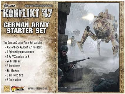 Warlord Games Konflikt ’47 German Army Starter Set 1:56 Military Table Top Wargaming Plastic Model Kit 451510201 Warlord Games Konflikt '47 German Army Starter Set 1:56 Military Table Top Wargaming Plastic Model Kit 451510201