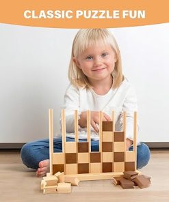 Handcrafted Beechwood Four in A Row Game for Outdoor Family Fun 2