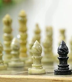 Handmade Wooden and Marble Chess Set for Adults Beginners and Seniors 2