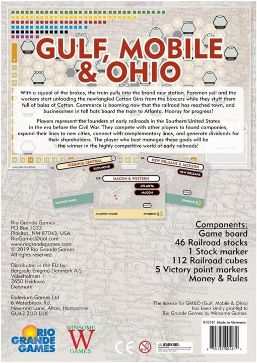 Rio Grande Games Gulf Mobile and Ohio Board Game Titles - Image 2