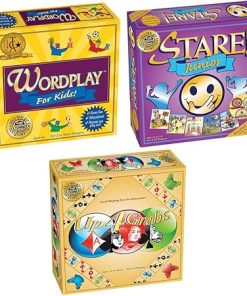 Fun Board Games Bundle for Kids and Family Including Wordplay and Stare Junior