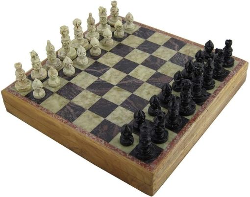 Unique 10x10 Inch Chess Board and Pieces Set for Adults Strategy Games