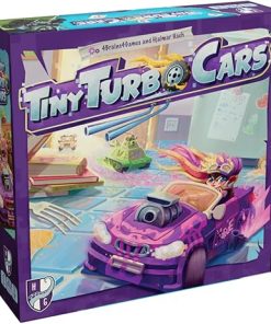 Tiny Turbo Cars, Strategy Board Game, The First Player to Cross the Finish Line Wins, 2 to 4 Players, For Ages 8 and Up