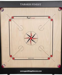 Finest 20mm Carrom Board Set with Coins Striker and Powder by Tabakh