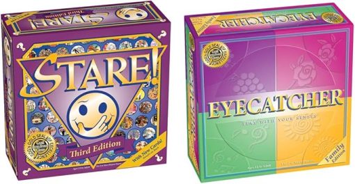 Double Play Visual Board Game Bundle for Game Night with Stare Eyecatcher