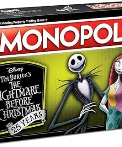 Monopoly Disney Nightmare Before Christmas 25 Years Board Game | 25th Anniversary Collector’s Edition | Collectible Monopoly Tokens