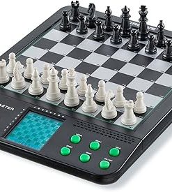 Electronic Magnetic Chess and Checkers Set 8-in-1 Board Game for Kids 2