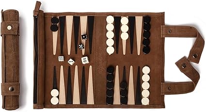Portable Suede Backgammon Game Set for Travel and Outdoor Adventures Portable Suede Backgammon Game Set for Travel and Outdoor Adventures