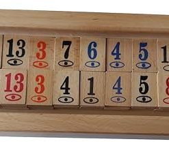 Big huge complete wooden handmade rummy game children’s travel game strategy family board game in big wooden box gift