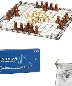 Hnefatafl Viking Game Authentic Version with Cotton Drawstring Pouch