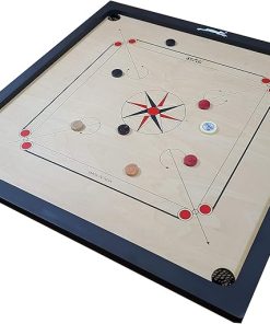 Hobby Carrom Board Game Set with Coins and Striker for Fun Play