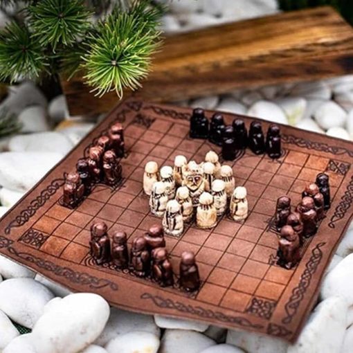 Viking Chess Set Hnefatafl Classic Historic Two-Player Strategy Game