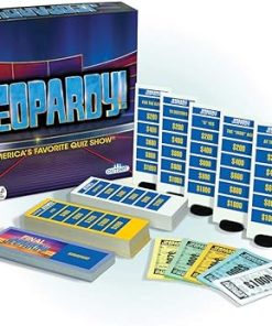 Jeopardy Board Game – America’s Favorite Quiz Show Party Game – Features 180 Cards, 6 Stands, And Play Money (Ages 12+)