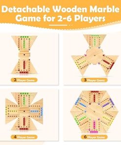 Fast Track Board Game for 2-6 Players with 32 Marbles and 8 Dice 2