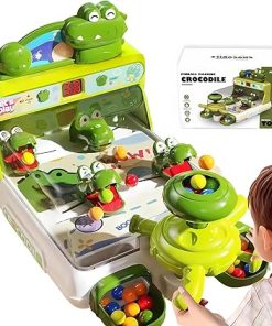 Interactive Dinosaur Crocodile Pinball Machine for Kids Ages 3-5