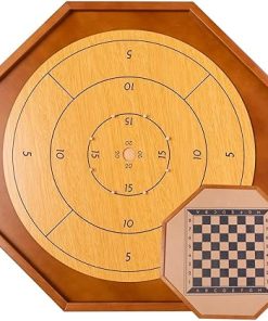 Official 30″ Crokinole Board Game with 24 Discs for Family Fun
