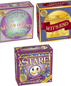 Game Development Group’s Triple Play Board Game Bundle for Adults and Game Night: Matter Of Fact + Wit’s End + Stare! Family Ed. (3 Count, 13+)