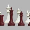 Collector Plastic Chess Set Pieces Only 3.75 Inch King Red White