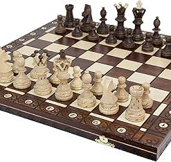 European Ambassador Handmade Chess Set 21 Inch Board and Carved Pieces 2