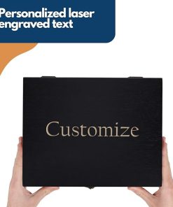 Custom Engraved Wooden Shut the Box Game with Lid Black Stained 2