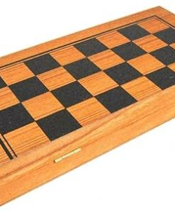 Fair Trade Thai Wooden Backgammon Chess Board Set 30x30cm 2