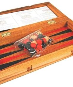 Fair Trade Thai Wooden Backgammon Chess Board Set 30x30cm