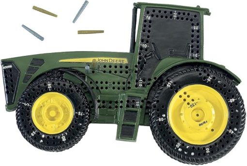 John Deere Tractor Shaped Cribbage Board Game with Pegs for Fun