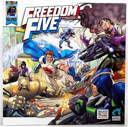 Freedom Five Sentinel Comics Board Game for Cooperative Strategy Play Freedom Five Sentinel Comics Board Game for Cooperative Strategy Play