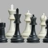 Reykjavik Plastic Chess Set Pieces Only 3.75 Inch King Black White