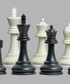 Reykjavik Plastic Chess Set Pieces Only 3.75 Inch King Black White