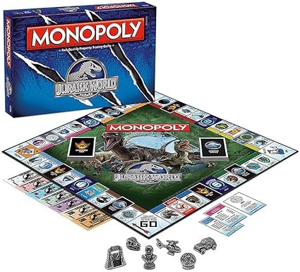 Monopoly Jurassic World Edition Board Game for Family Fun 2 Monopoly Jurassic World Edition Board Game for Family Fun - Image 2