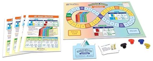 Decimals Learning Center Game for Grades 3-5 with 30 Illustrated Cards