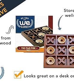 Custom Engraved Monogram Wooden Tic Tac Toe Game by WE Games 2
