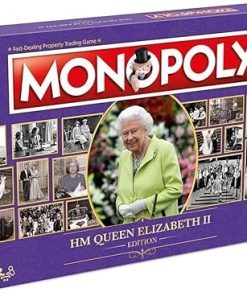 HM Queen Elizabeth II Monopoly Board Game, Tour Key Moments in Her Majesty’s Life, Collect Royal Residence, Horses, Corgis and Weddings, The Fast-Dealing Property Game for 2-6 Players Aged 8 Plus