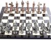 Handmade Classic Chess Set for Adults with Mosaic Wooden Board 2.96 in 4