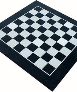 Black Natural Stone and White Marble Chess Board 15 Inches Home Decor