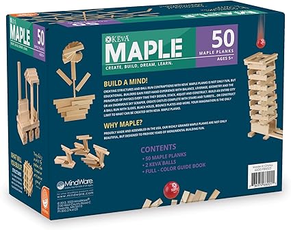 MindWare KEVA Maple 50 Planks for Kids – Create 3D Architecture Designs 2 MindWare KEVA Maple 50 Planks for Kids - Create 3D Architecture Designs - Image 2