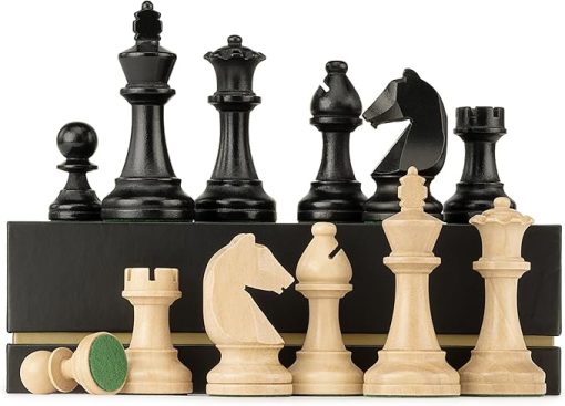 Professional 18.875 Inch Wooden Chess Board and Pieces for Tournaments - Image 2