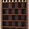 Wall Mount Wooden Chess Board Game Set Vertical Display Case Decor