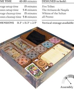 SMONEX Organizer Insert for Five Tribes Board Game and Expansions 2