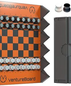 Magnetic 6 Inch Folding Chess Set with Extra Queens Portable Travel Game